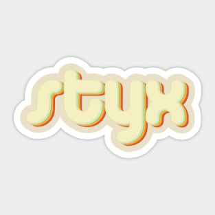 vintage color styx Sticker